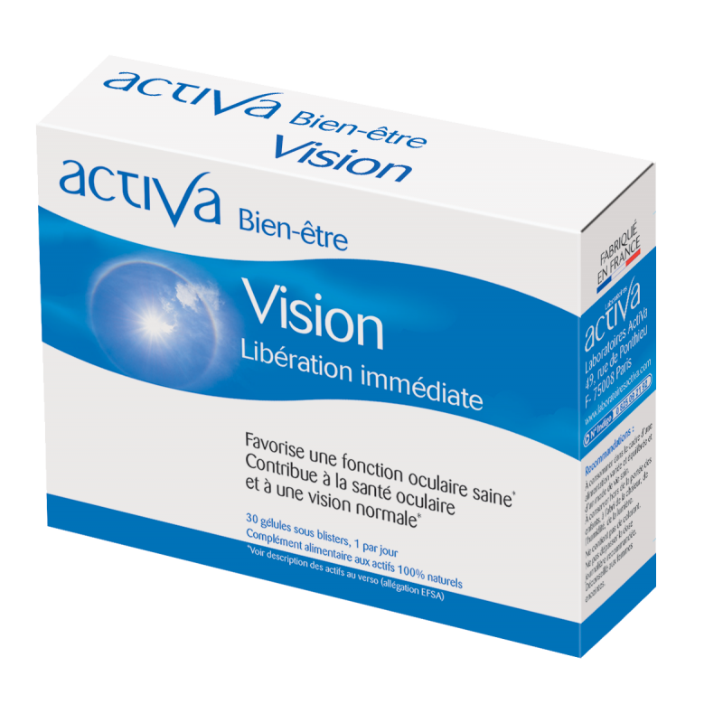  ACTIVA Bien-Être Vision complément santé yeux lutéine myrtille zéaxanthine vitamines - novaparapharmacie
