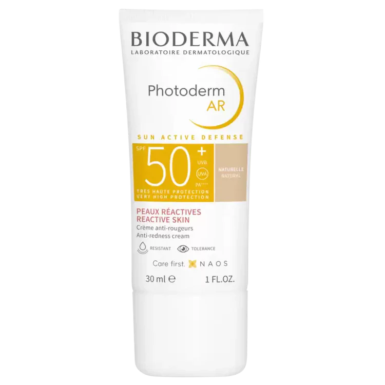 erma Photoderm AR SPF 50+ 30ml crème solaire anti-rougeurs peaux sensibles rosacée Sensibio H2O 100ml offert - novaparapharmacie