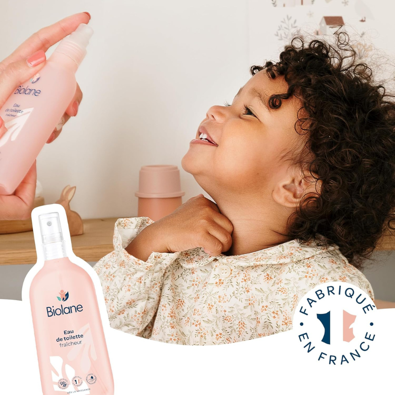 BIOLANE Eau De Toilette Fraîcheur 200ml eau parfumée bébé senteur douce spécial bébé sans alcool hypoallergénique - novaparapharmacie