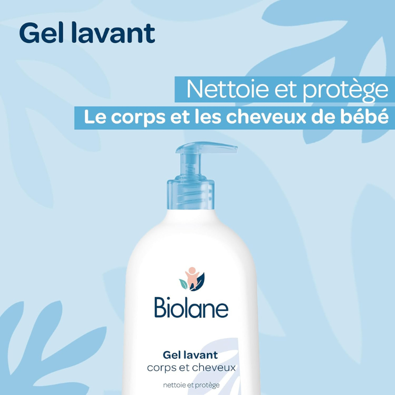 Bébé BIOLANE Gel Lavant Corps Et Cheveux 750ml gel nettoyant 2en1 2en1 pratique nettoyage doux formule douce format familial - novaparapharmacie