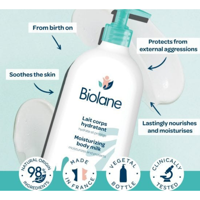 Bébé BIOLANE Lait Corps Hydratant 750ml lait hydratant hydratation 24H spécial bébé nutrition intense format familial - novaparapharmacie
