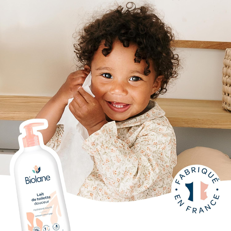 Bébé BIOLANE Lait De Toilette 750ml lait nettoyant sans rinçage nettoyage doux formule douce format familial pratique - novaparapharmacie