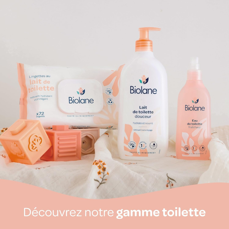Bébé BIOLANE Lait De Toilette 750ml lait nettoyant sans rinçage nettoyage doux formule douce format familial pratique - novaparapharmacie