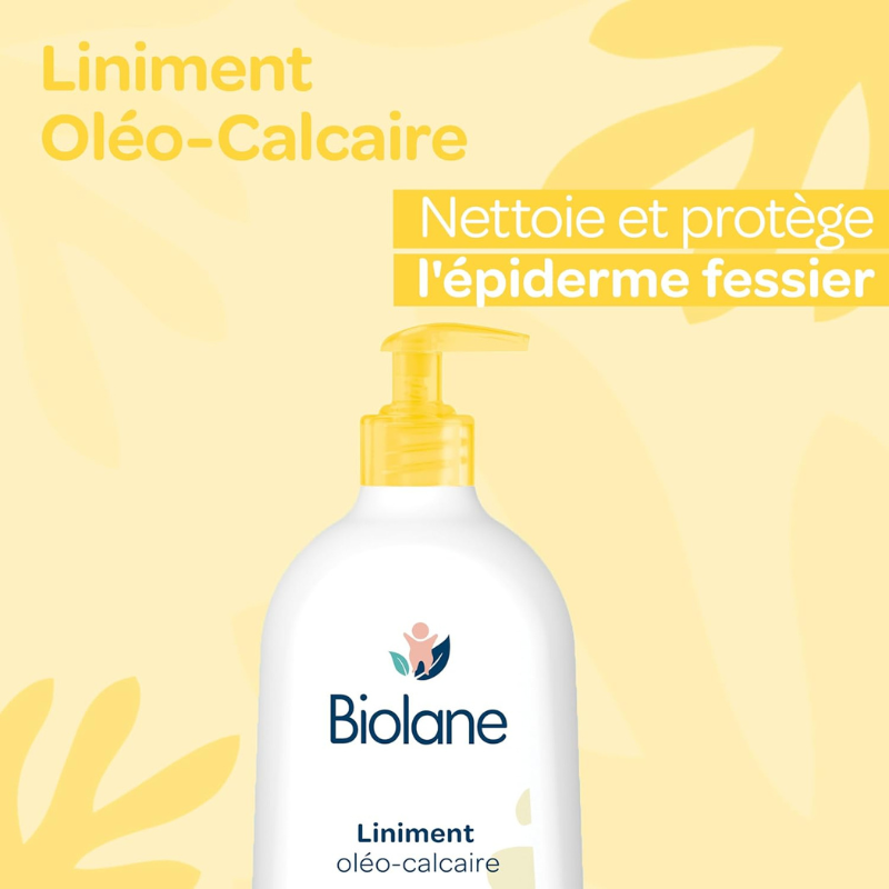 Liniment BIOLANE Oléo-Calcaire 700ml change bébé huile olive eau chaux film protecteur format familial sans rinçage - novaparapharmacie