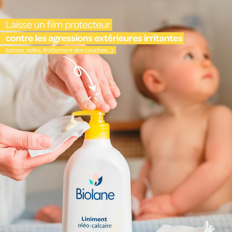 Change BIOLANE Liniment Oléo-Calcaire 700ml liniment bébé huile olive eau chaux film protecteur format familial sans rinçage - novaparapharmacie