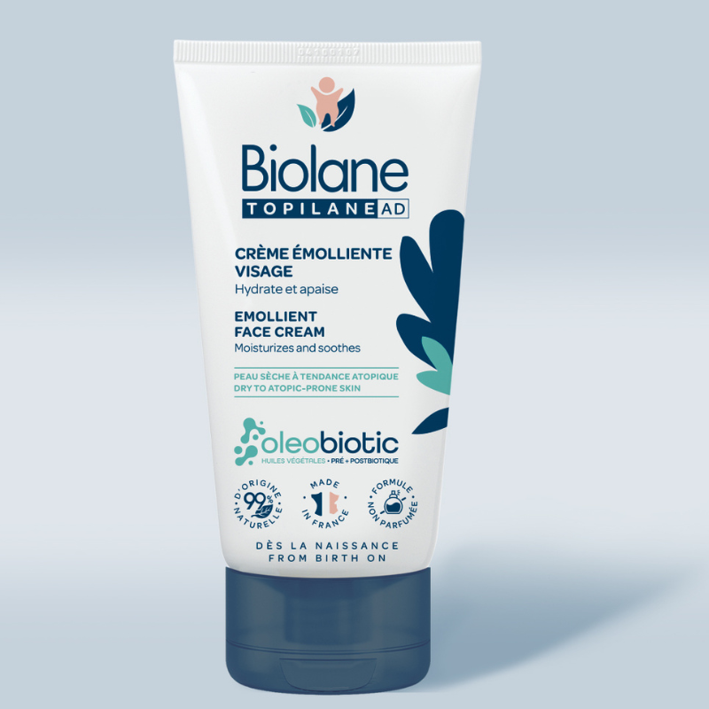 BIOLANE Crème Émolliente Visage 50ml crème hydratante visage bébé hydratation intense émolliente spécial visage peau sèche nutrition - novaparapharmacie