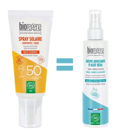 Bioregena Spray Enfant 90ml + Brume Aloe Vera 200ml -50% Pack protection naturelle bio enfants peaux délicates - novaparapharmacie