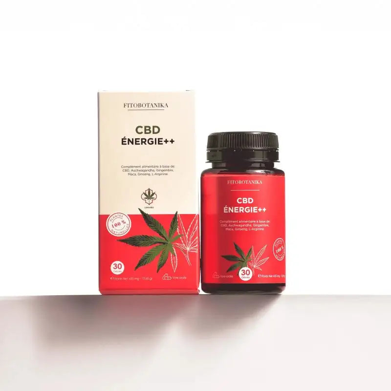 CANNAFLEX CBD Energie++ 30 Gélules complément alimentaire énergie vitalité boost énergie CBD anti-fatigue vitamines B guarana ginseng magnésium - novaparapharmacie