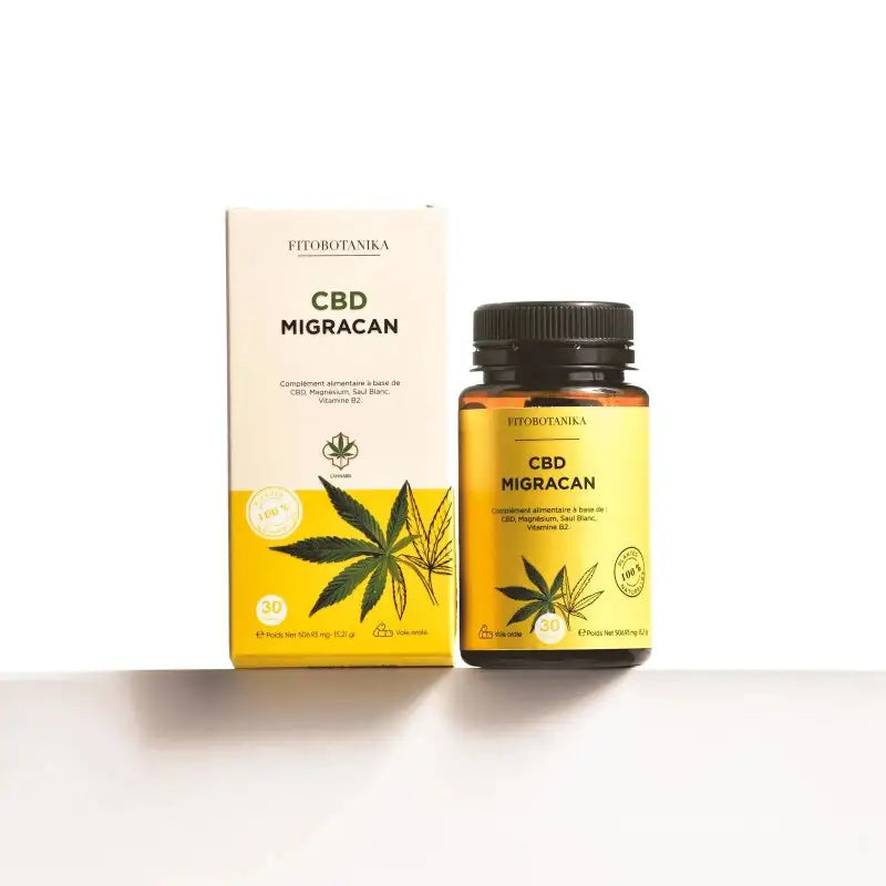 CANNAFLEX CBD Migracan 30 gélules complément alimentaire migraines maux de tête CBD naturel - novaparapharmacie