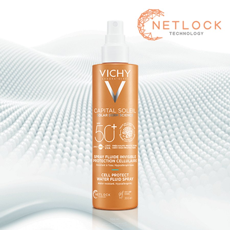 Packaging Vichy Capital Soleil Spray SPF50+ 200ml Flacon Protection Solaire Résistante - novaparapharmacie