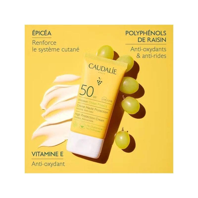 Caudalie Vinosun Protection Crème HP SPF50+ 50ml - Nova Parapharmacie