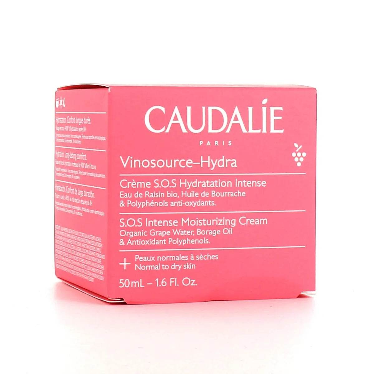 Caudalie Vinosource-Hydra Crème S.O.S Hydratation Intense 50ml - Nova Parapharmacie