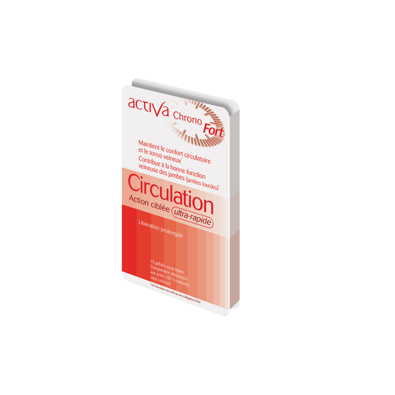 ACTIVA Chrono Circulation 15 Gélules complément alimentaire jambes légères circulation veineuse anti-gonflements - novaparapharmacie