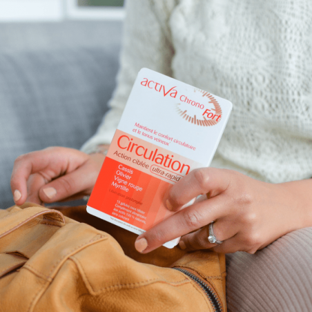 Complément ACTIVA Chrono Circulation 15 Gélules jambes légères circulation veineuse anti-gonflements formule naturelle - novaparapharmacie