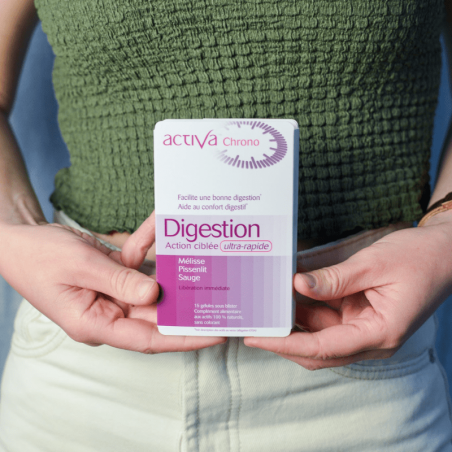 Complément ACTIVA Chrono Digestion 15 Gélules alimentaire confort digestif confort digestif anti-ballonnements transit formule chrono cure courte - novaparapharmacie
