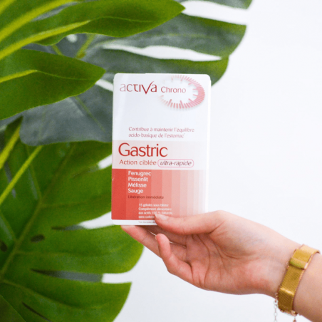  Complément ACTIVA Chrono Gastric 15 Gélules confort digestif ballonnements apaise estomac formule naturelle - novaparapharmacie
