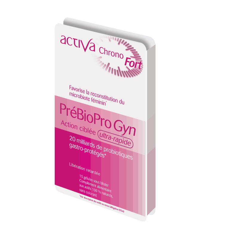 ACTIVA Chrono PrébioPro Gyn 15 Gélules complément alimentaire flore intime probiotiques femme équilibre - novaparapharmacie