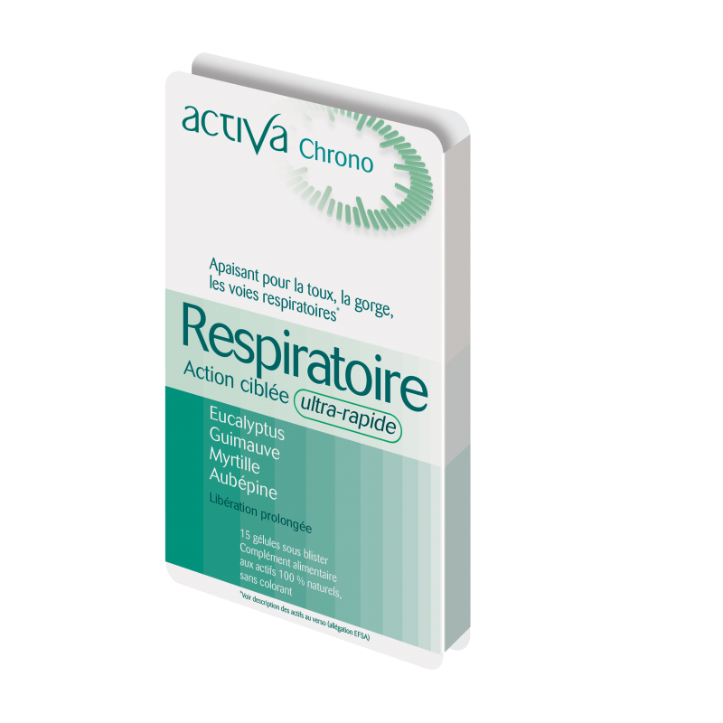 ACTIVA Chrono Respiratoire 15 Gélules complément alimentaire confort respiratoire voies aériennes défenses naturelles - novaparapharmacie