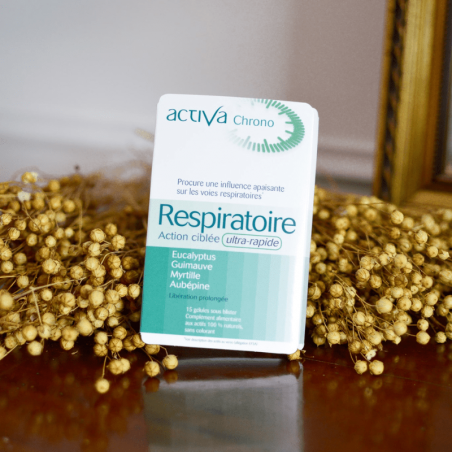 Complément ACTIVA Chrono Respiratoire 15 Gélules confort respiratoire apaise gorge défenses naturelles - novaparapharmacie