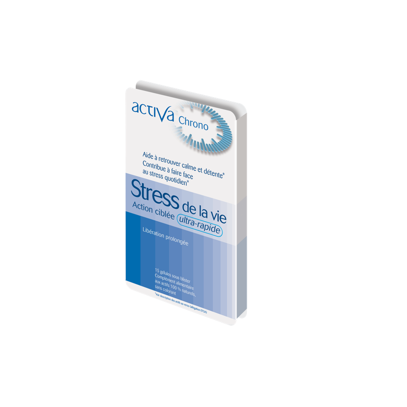 ACTIVA 15 Gélules Chrono Stress packaging complément alimentaire anti-stress relaxation sérénité - novaparapharmacie