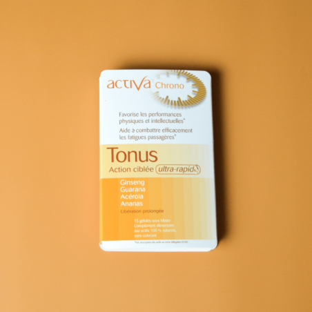 Complément ACTIVA Chrono Tonus 15 Gélules énergie vitalité anti-fatigue boost performances formule naturelle - novaparapharmacie