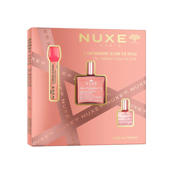 Coffret NUXE L'Infiniment Glow En Rose Flora cadeau Noël éclat présentation florale - novaparapharmacie