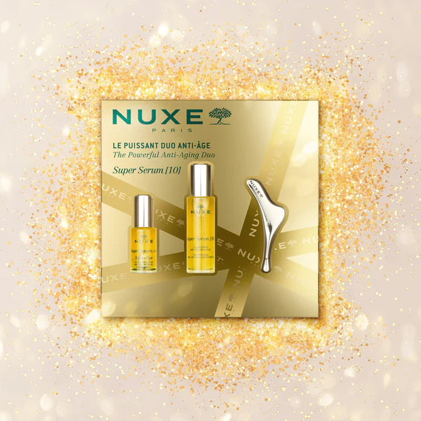 Coffret NUXE Le Puissant Duo Anti-Âge Super Serum 10 cadeau Noël présentation luxueuse - novaparapharmacie