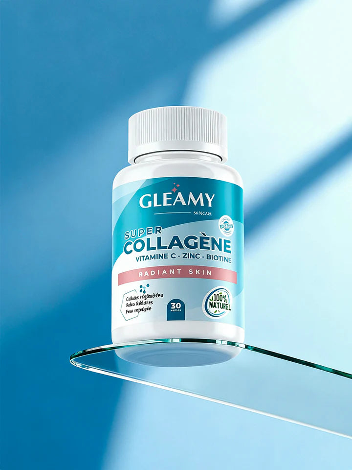GLEAMY Super Collagène formule vitamine C zinc biotine régénère cellules peau - novaparapharmacie