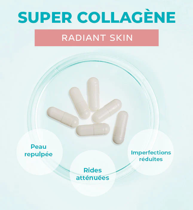 GLEAMY Super Collagène gélules collagène marin haute biodisponibilité absorption - novaparapharmacie