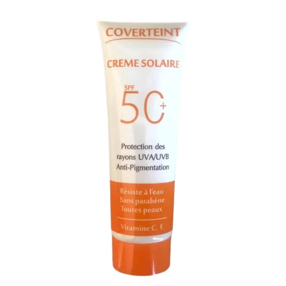 Coverteint Crème Solaire SPF50+ 50ml protection solaire haute teintée anti-UV visage effet naturel - novaparapharmacie