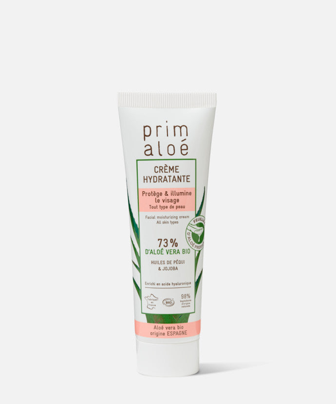 PRIM ALOE Crème Visage à l'Aloe Vera Bio 73% 50ml soin hydratant concentration exceptionnelle hydratation intense apaisement - novaparapharmacie