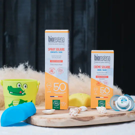 Bioregena vue alternative crème solaire bébé 40ml protection naturelle bio SPF50+ format pratique - novaparapharmacie