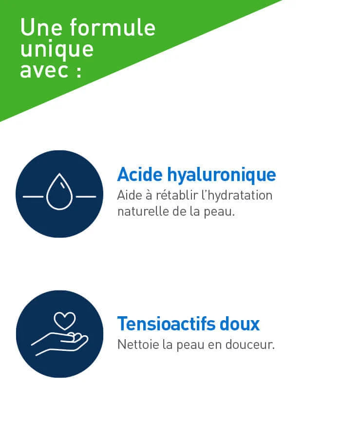 Formule CeraVe Technologie MVE Libération Prolongée 3 Céramides Hydratation 24h Nettoyage Doux - novaparapharmacie
