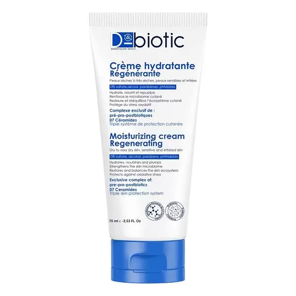 D-BIOTIC Crème Hydratante Régénérante 75ml soin visage probiotiques hydratation réparation - novaparapharmacie
