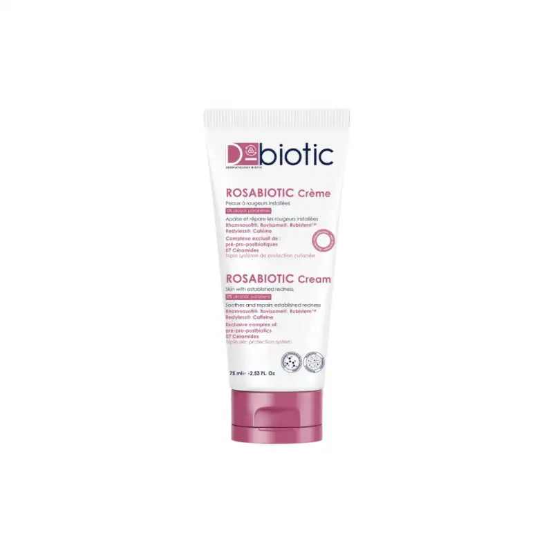 D-BIOTIC Rosabiotic Crème 75ml crème apaisante anti-rougeurs probiotiques anti-rougeurs probiotiques apaisante hydratation rosacée couperose - novaparapharmacie
