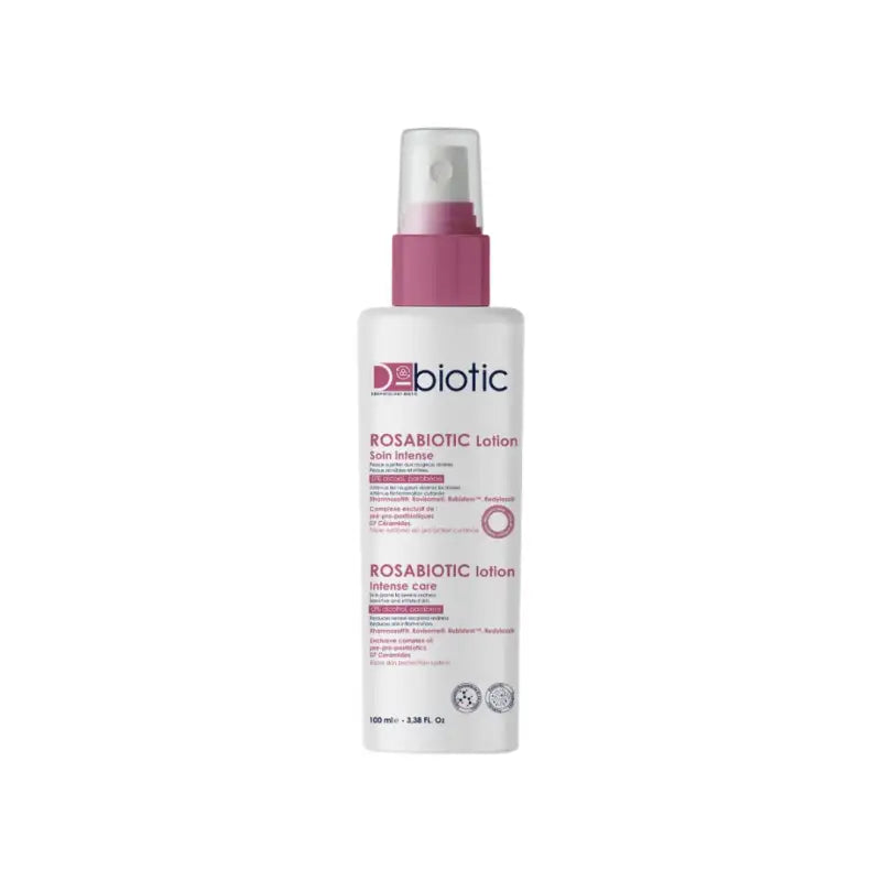 D-BIOTIC Rosabiotic Lotion 100ml lotion apaisante anti-rougeurs probiotiques anti-rougeurs probiotiques apaisante peaux sensibles rosacée couperose - novaparapharmacie