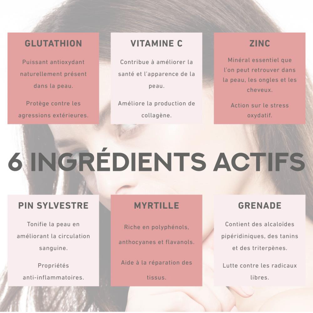  Formule Eric Favre Pure White+ glutathion vitamine C complexe antioxydant beauté peau éclatante protection - novaparapharmacie