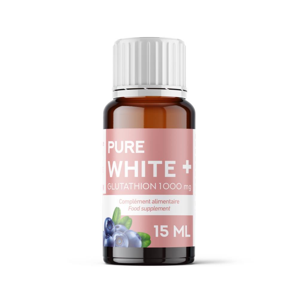 Eric Favre Pure White+ 10x15ml complément alimentaire beauté peau éclatante antioxydants glutathion vitamine C illumine teint - novaparapharmacie