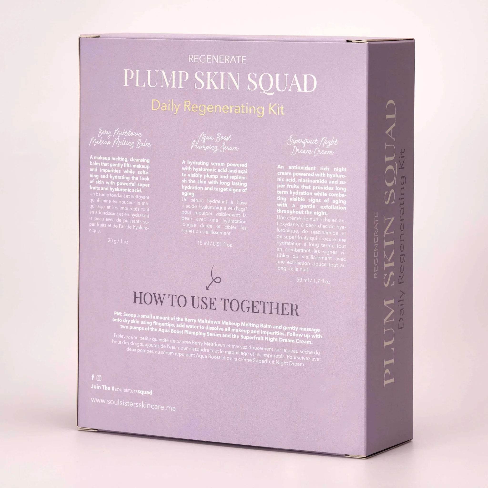 Soul Sisters Kit Hydratation et Rajeunissement coffret soin visage anti-âge complet sérum crème masque routine beauté - novaparapharmacie