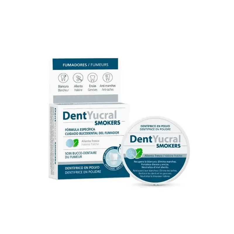 DentYucral Fumeurs Dentifrice Poudre 50g Spécial Fumeurs Anti-Taches Tabac - Nova Parapharmacie