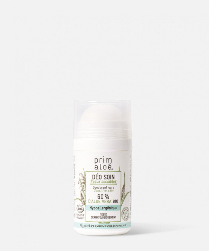 Prim Aloé Déo Soin 60% Aloe Vera Bio déodorant naturel sans aluminium peaux sensibles protection efficace - novaparapharmacie