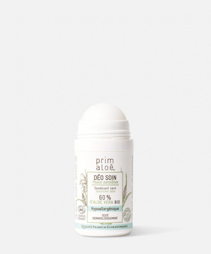Texture déodorant Prim Aloé Déo Soin 60% Aloe Vera Bio légère apaisante sans aluminium peaux sensibles - novaparapharmacie