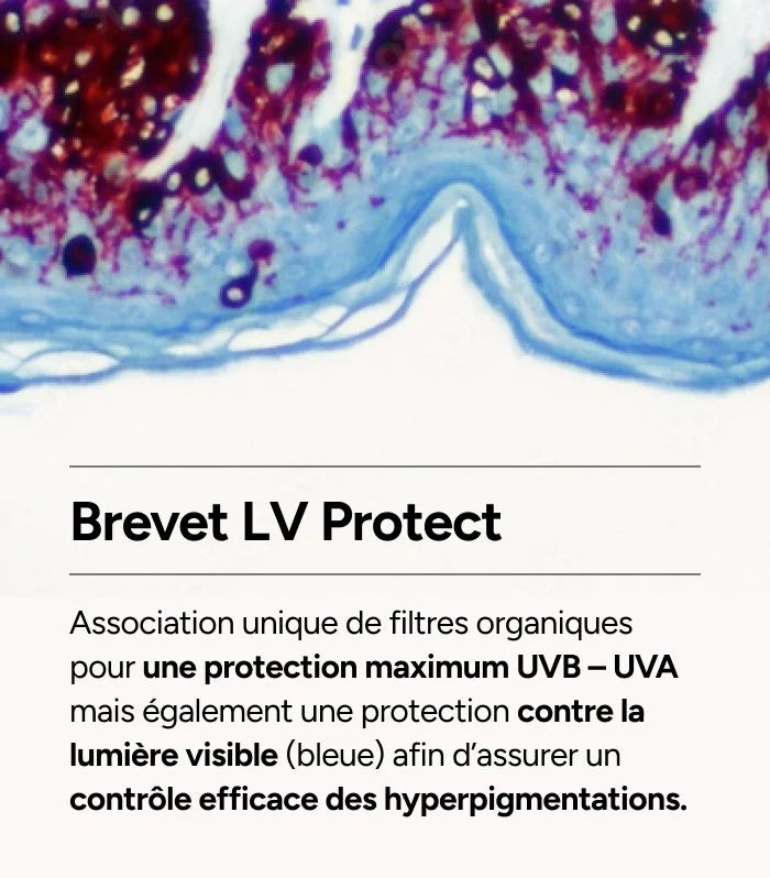ACM Dépiwhite M vue alternative écran SPF50 protection anti-taches lumière visible UVA UVB hyperpigmentation prévention - novaparapharmacie