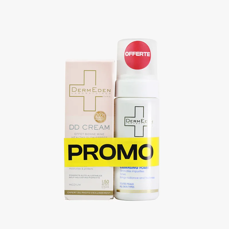Dermeden DD Creme Medium 50ml + Mousse Nettoyante 150ml | Nova Para