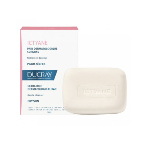 DUCRAY Ictyane Pain Surgras lot 2x100g savon nettoyant doux peaux sèches sensibles hydratation corps visage format - novaparapharmacie