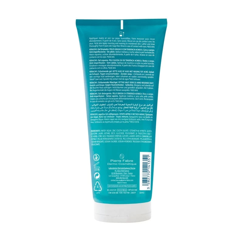 Ducray KERACNYL Gel Moussant 200ml