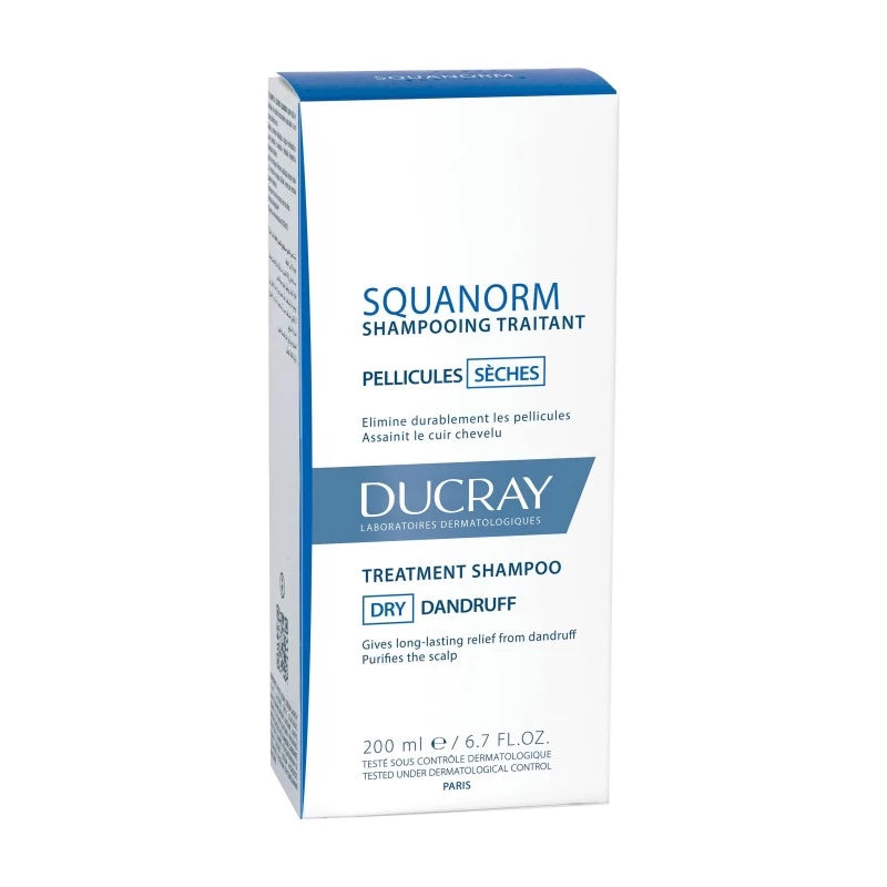 Ducray SQUANORM Shampooing Traitant Antipelliculaire - Pellicules Sèches 200ml