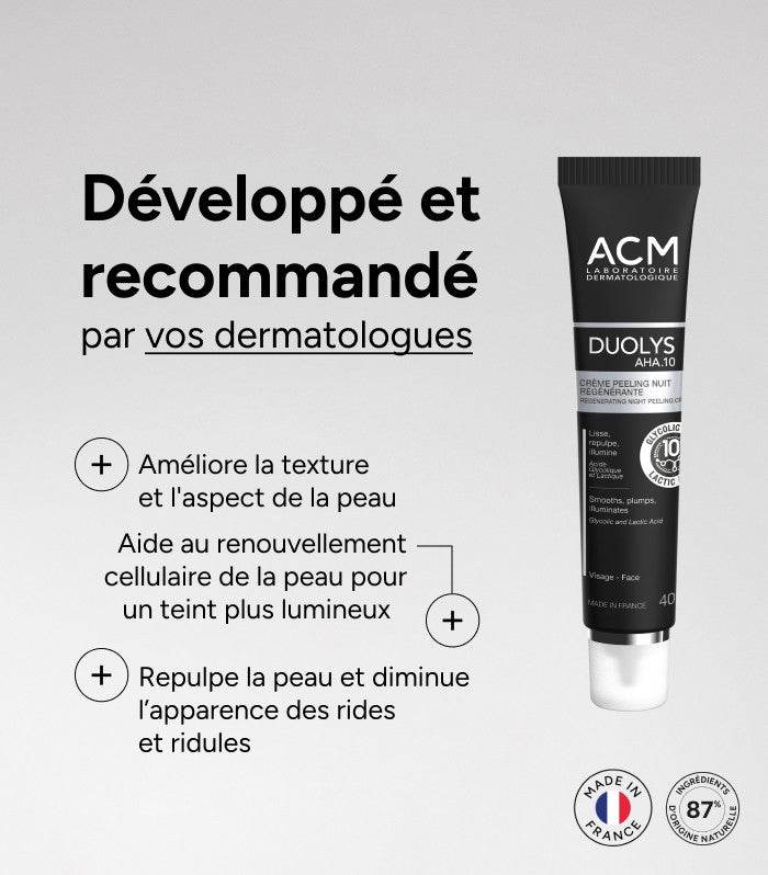 ACM Duolys AHA.10 Crème Peeling Nuit Régénérante 50ml - Renouvellement Cellulaire Intensif - Nova Parapharmacie