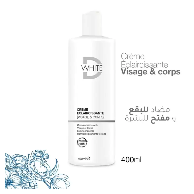 D-White Crème Eclaircissante Visage Et Corps 400ml