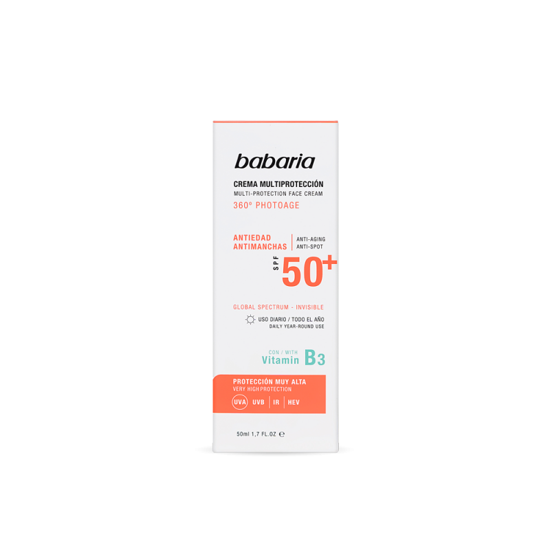 Crème BABARIA Écran Solaire Peau Nature SPF50 solaire naturelle très haute protection SPF 50 formule naturelle peau nature UVA UVB - novaparapharmacie